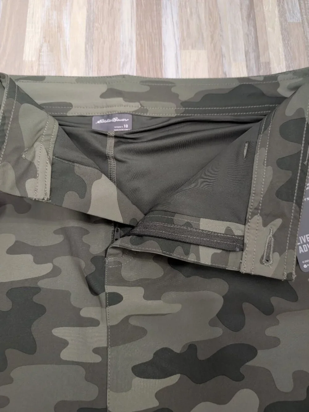 NWT Eddie Bauer Women's Adventure 2.0 Stretch Skort Camo UPF 50 StormRepel Sz 10